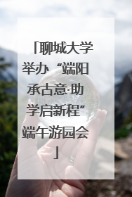 聊城大学举办“端阳承古意·助学启新程”端午游园会